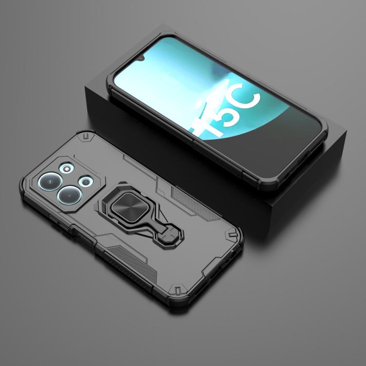 For Redmi 15C 5G / 4G EU 173mm Metal Kickstand TPU Hybrid PC Phone Case