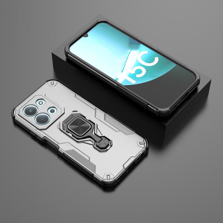 For Redmi 15C 5G / 4G EU 173mm Metal Kickstand TPU Hybrid PC Phone Case