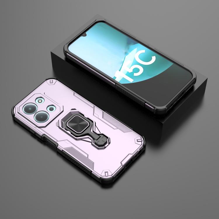 For Redmi 15C 5G / 4G EU 173mm Metal Kickstand TPU Hybrid PC Phone Case