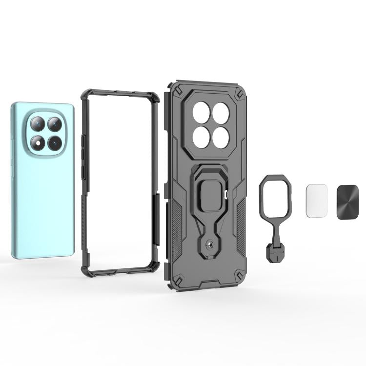 For Redmi Note 15 5G / 4G Global 164mm Metal Kickstand TPU Hybrid PC Phone Case