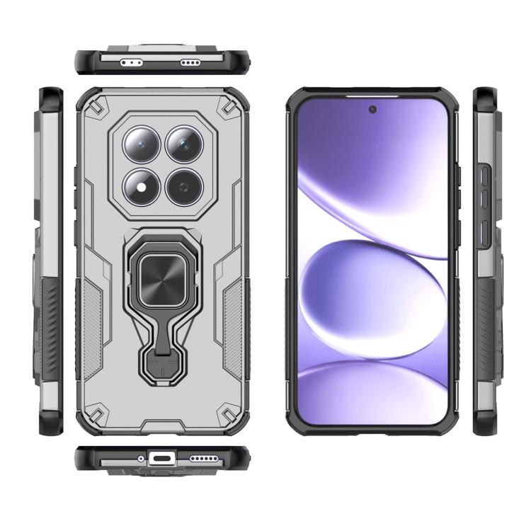 For Redmi Note 15 Pro 5G Global 163.6mm Metal Kickstand TPU Hybrid PC Phone Case