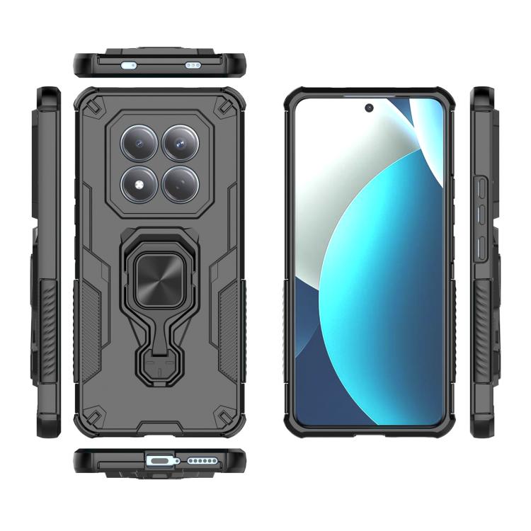 For Redmi Note 15 Pro 4G Global 163.2mm Metal Kickstand TPU Hybrid PC Phone Case