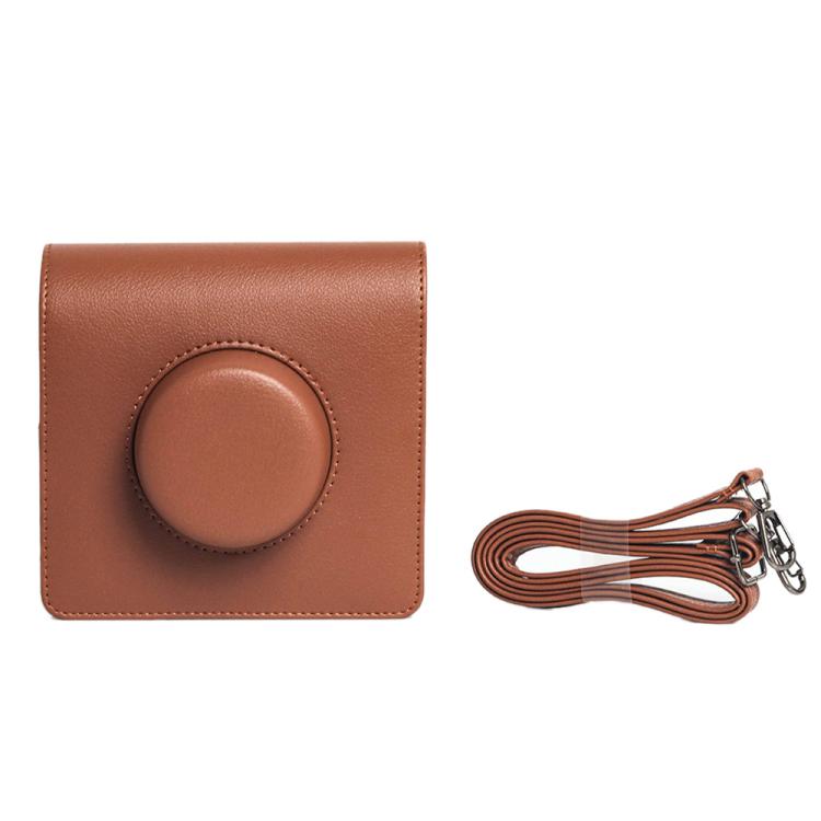 For FUJIFILM instax WIDE Evo Full Body Leather Camera Case Bag with Strap