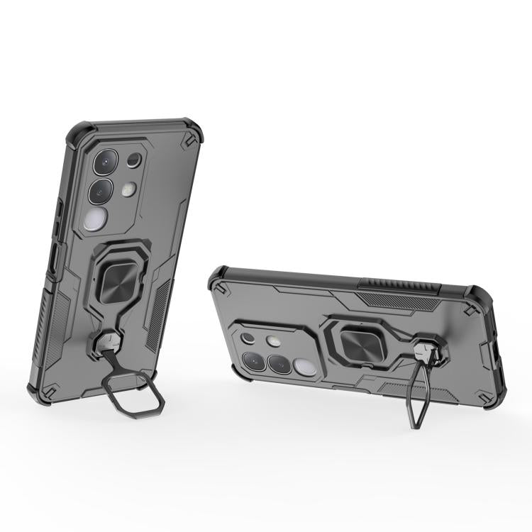 For vivo Y29 4G / T4x 5G Metal Kickstand TPU Hybrid PC Phone Case