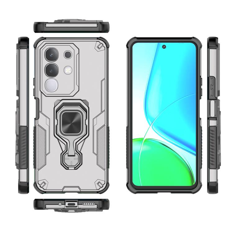 For vivo Y29 4G / T4x 5G Metal Kickstand TPU Hybrid PC Phone Case