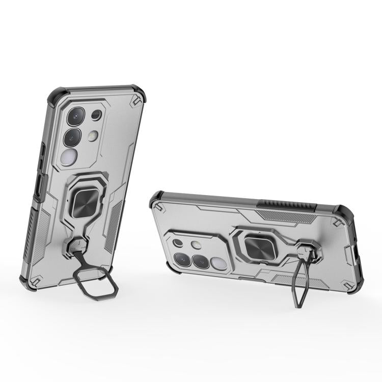 For vivo Y29 4G / T4x 5G Metal Kickstand TPU Hybrid PC Phone Case