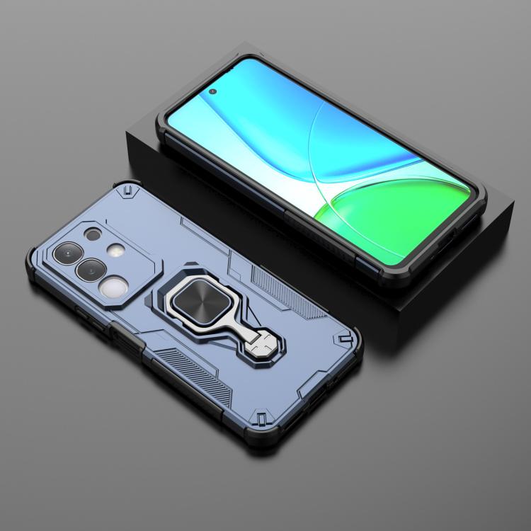 For vivo Y29 4G / T4x 5G Metal Kickstand TPU Hybrid PC Phone Case