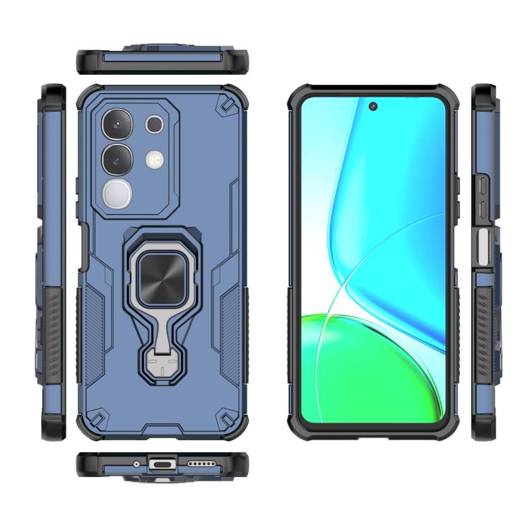 For vivo Y29 4G / T4x 5G Metal Kickstand TPU Hybrid PC Phone Case