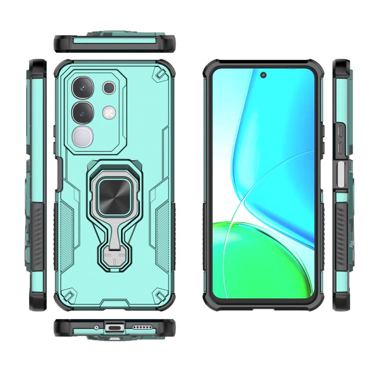 For vivo Y29 4G / T4x 5G Metal Kickstand TPU Hybrid PC Phone Case