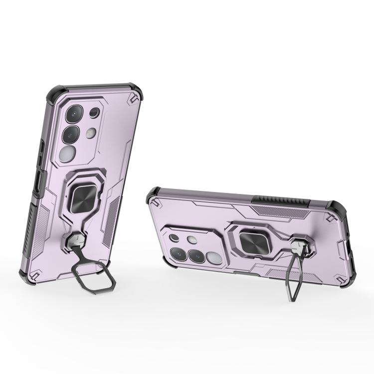 For vivo Y29 4G / T4x 5G Metal Kickstand TPU Hybrid PC Phone Case