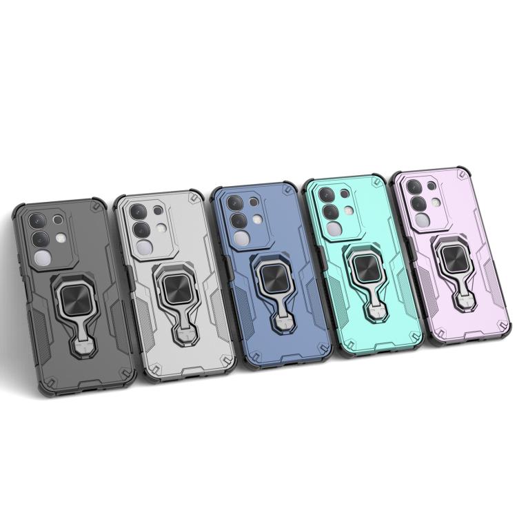 For vivo Y29 4G / T4x 5G Metal Kickstand TPU Hybrid PC Phone Case