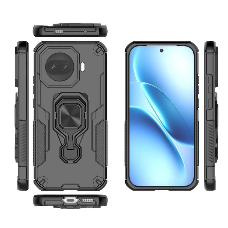 For vivo iQOO Z11 Turbo Metal Kickstand TPU Hybrid PC Phone Case