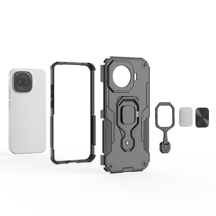 For vivo iQOO Z11 Turbo Metal Kickstand TPU Hybrid PC Phone Case