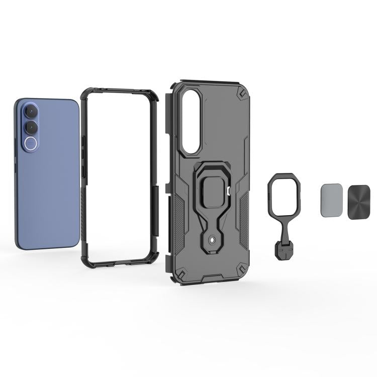 For vivo V70 FE 5G Metal Kickstand TPU Hybrid PC Phone Case