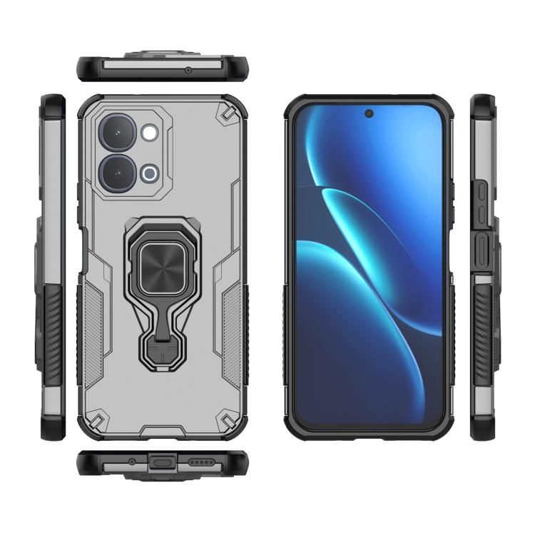 For vivo iQOO Z11x 5G India Metal Kickstand TPU Hybrid PC Phone Case