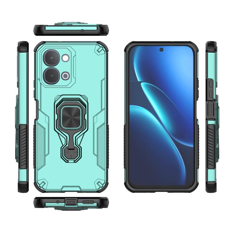 For vivo iQOO Z11x 5G India Metal Kickstand TPU Hybrid PC Phone Case