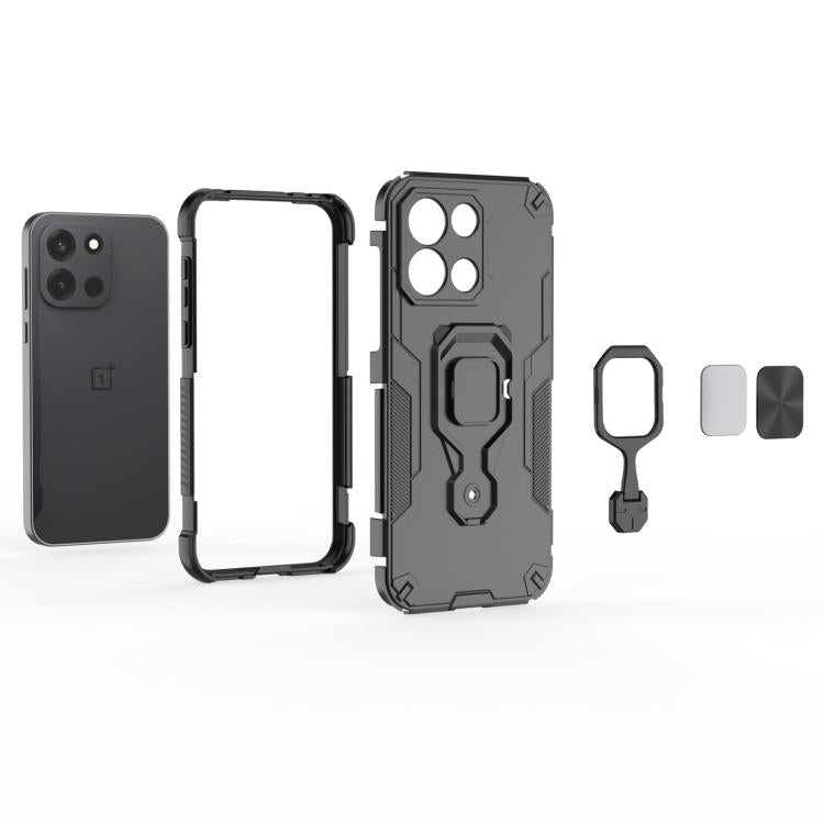 For OnePlus Turbo 6 Metal Kickstand TPU Hybrid PC Phone Case