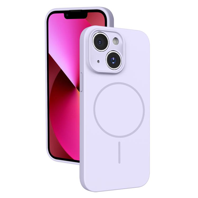 For iPhone 13 Thin Circle MagSafe Fine Hole Liquid Silicone Phone Case