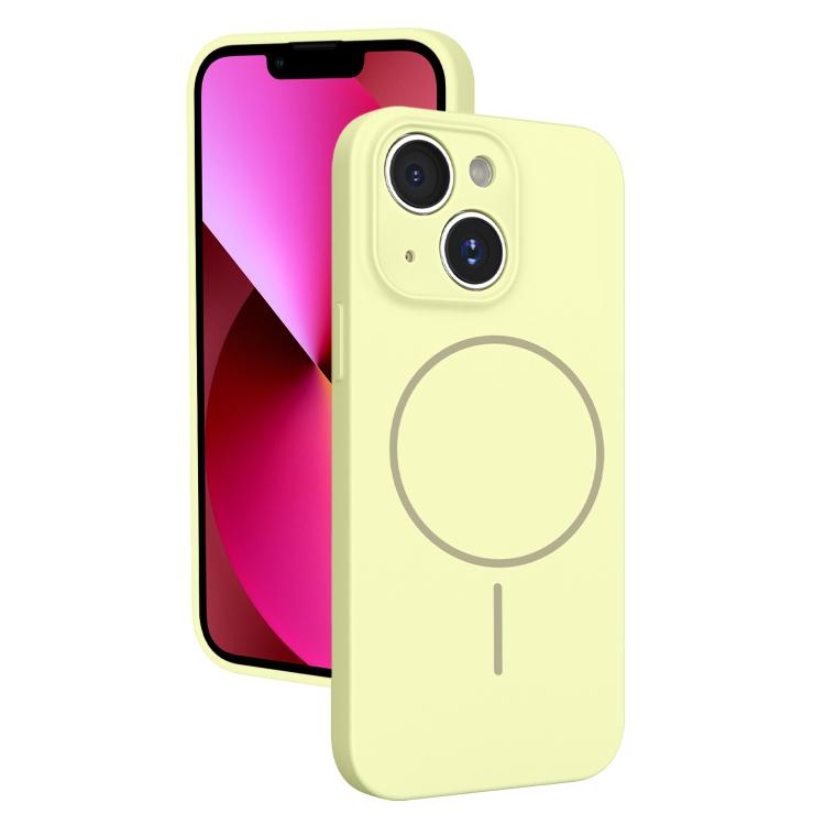 For iPhone 13 Thin Circle MagSafe Fine Hole Liquid Silicone Phone Case