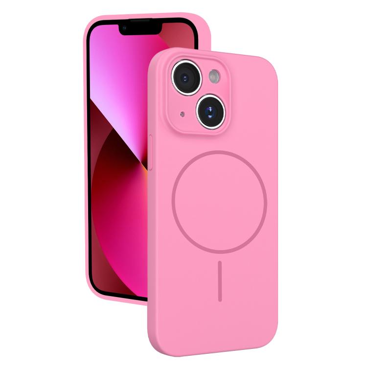 For iPhone 13 Thin Circle MagSafe Fine Hole Liquid Silicone Phone Case