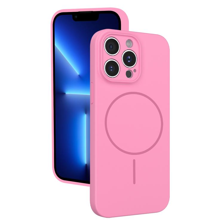 For iPhone 13 Pro Thin Circle MagSafe Fine Hole Liquid Silicone Phone Case