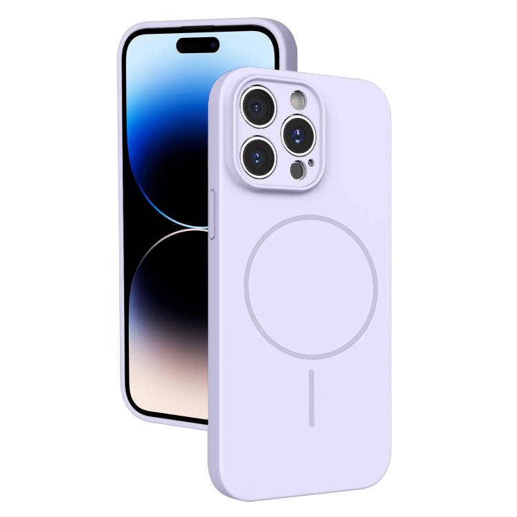 For iPhone 14 Pro Thin Circle MagSafe Fine Hole Liquid Silicone Phone Case