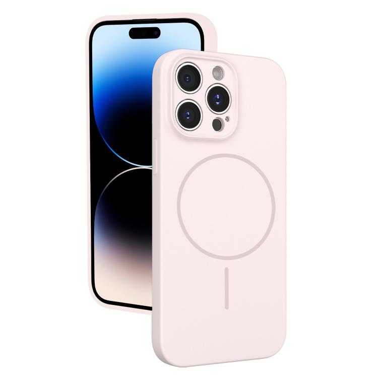 For iPhone 14 Pro Thin Circle MagSafe Fine Hole Liquid Silicone Phone Case
