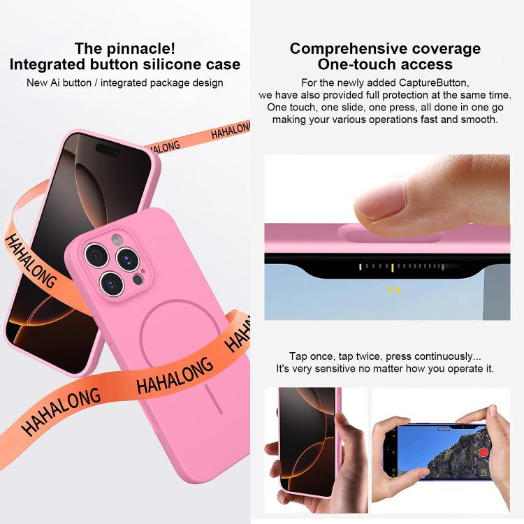 For iPhone 13 Pro Thin Circle MagSafe Fine Hole Liquid Silicone Phone Case