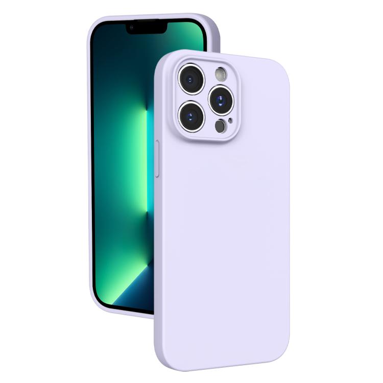 For iPhone 13 Pro Max Fine Hole Liquid Silicone Phone Case