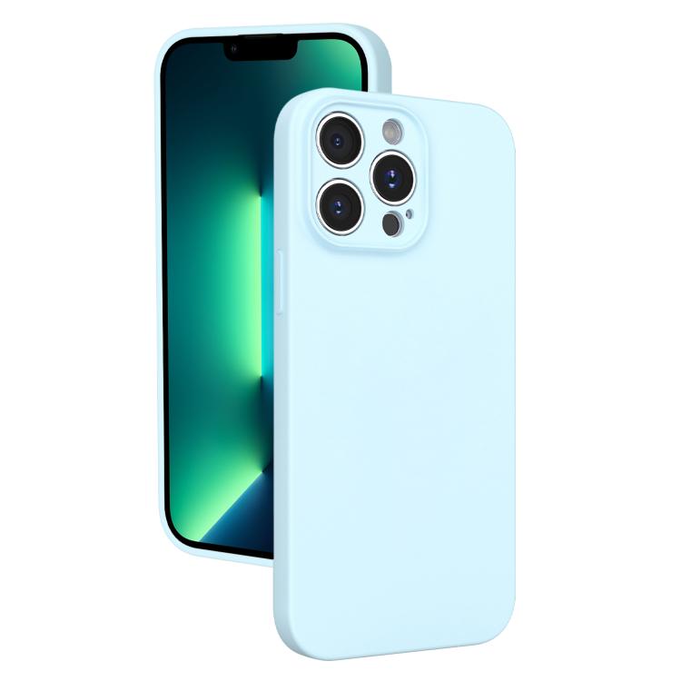 For iPhone 13 Pro Max Fine Hole Liquid Silicone Phone Case