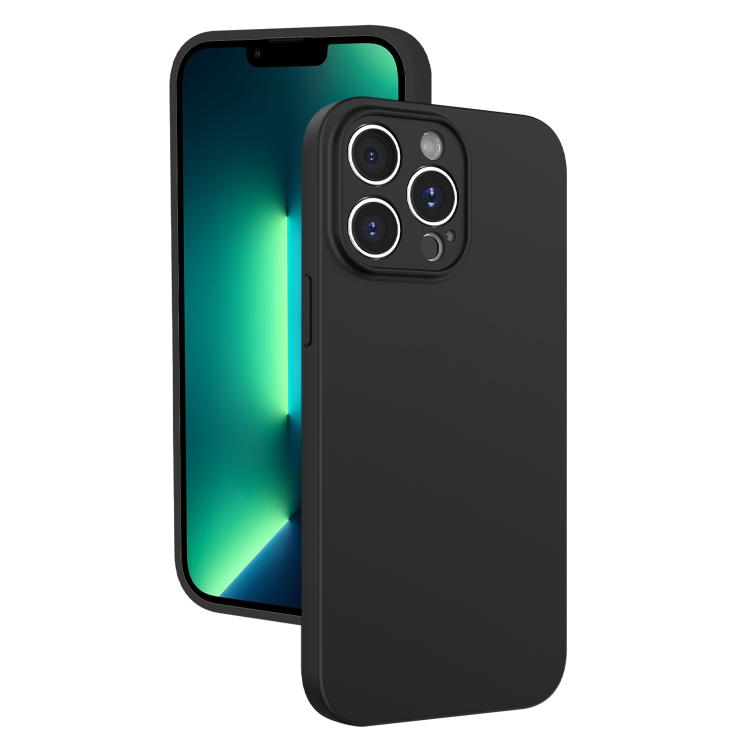 For iPhone 13 Pro Max Fine Hole Liquid Silicone Phone Case