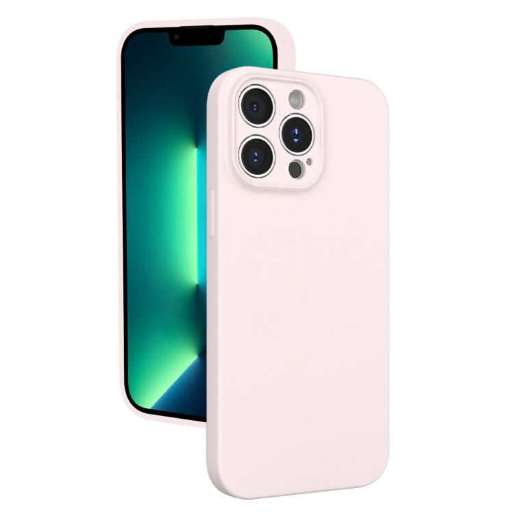 For iPhone 13 Pro Max Fine Hole Liquid Silicone Phone Case