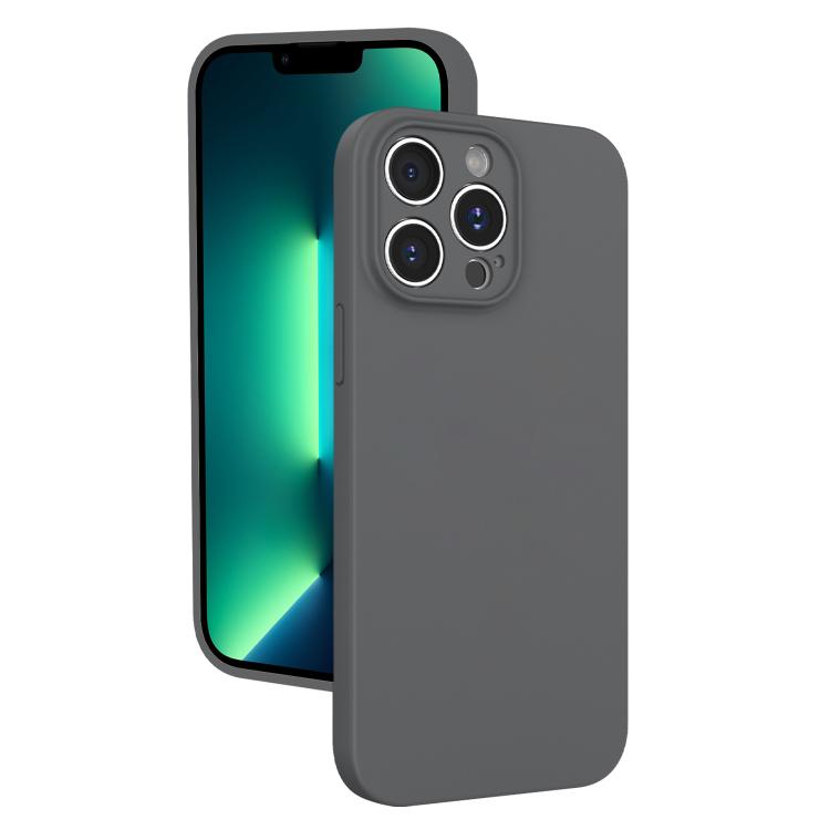 For iPhone 13 Pro Max Fine Hole Liquid Silicone Phone Case