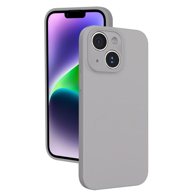 For iPhone 14 Fine Hole Liquid Silicone Phone Case