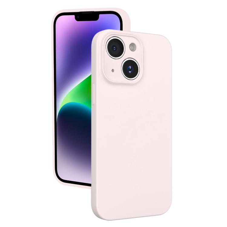 For iPhone 14 Fine Hole Liquid Silicone Phone Case