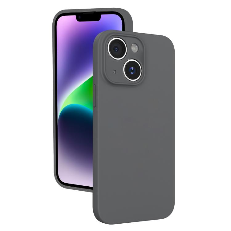 For iPhone 14 Fine Hole Liquid Silicone Phone Case