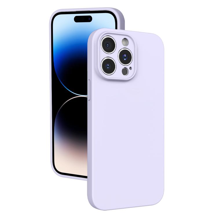 For iPhone 14 Pro Max Fine Hole Liquid Silicone Phone Case