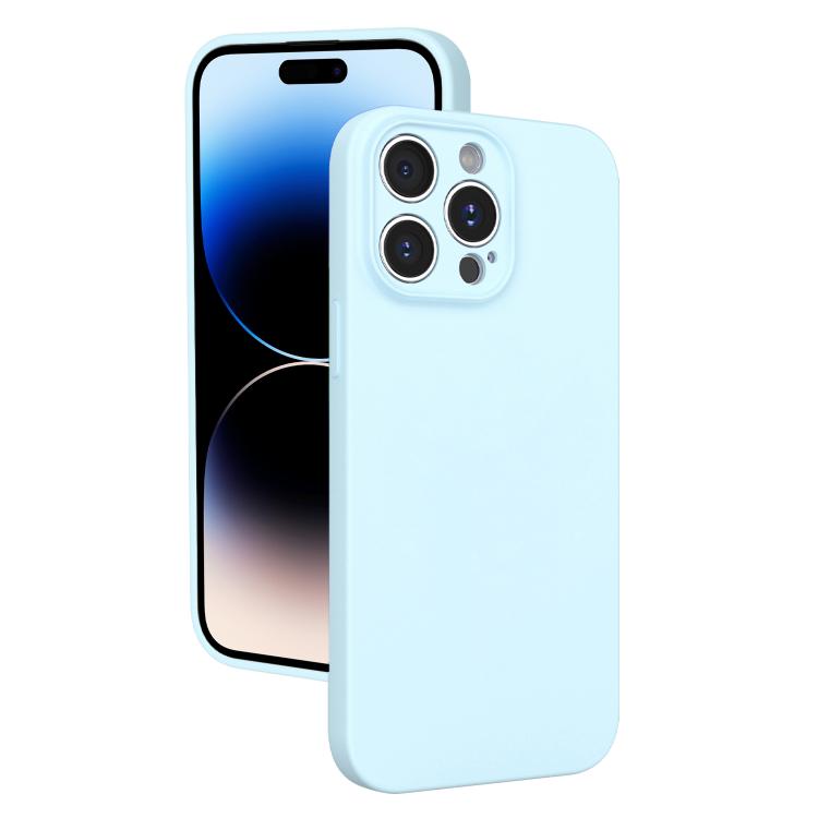For iPhone 14 Pro Max Fine Hole Liquid Silicone Phone Case