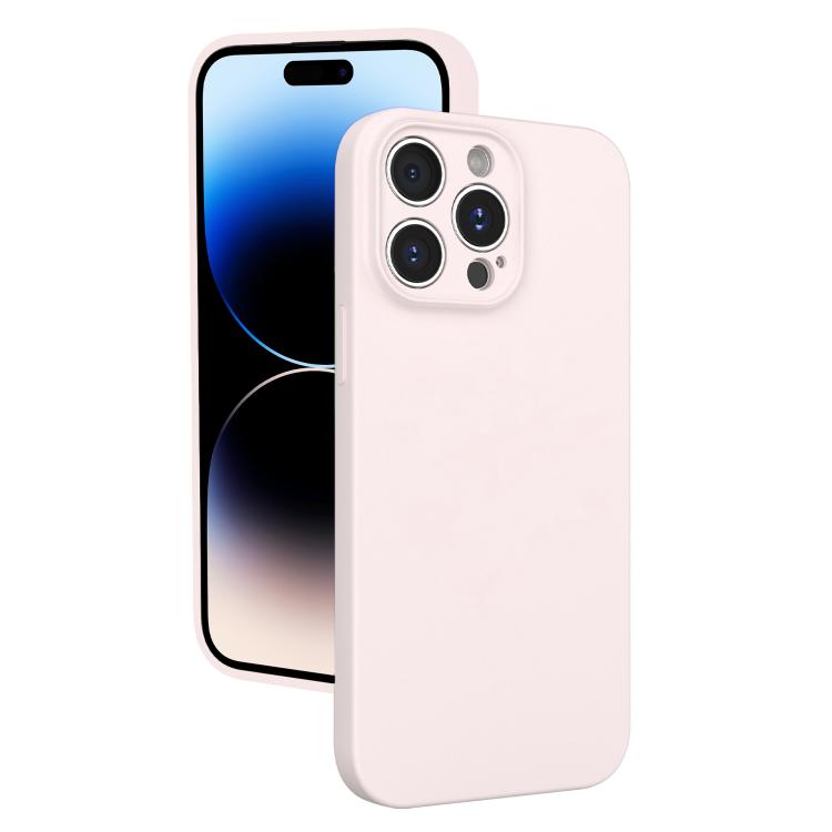For iPhone 14 Pro Max Fine Hole Liquid Silicone Phone Case