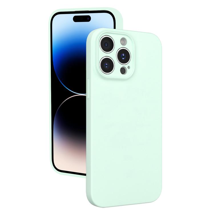 For iPhone 14 Pro Max Fine Hole Liquid Silicone Phone Case