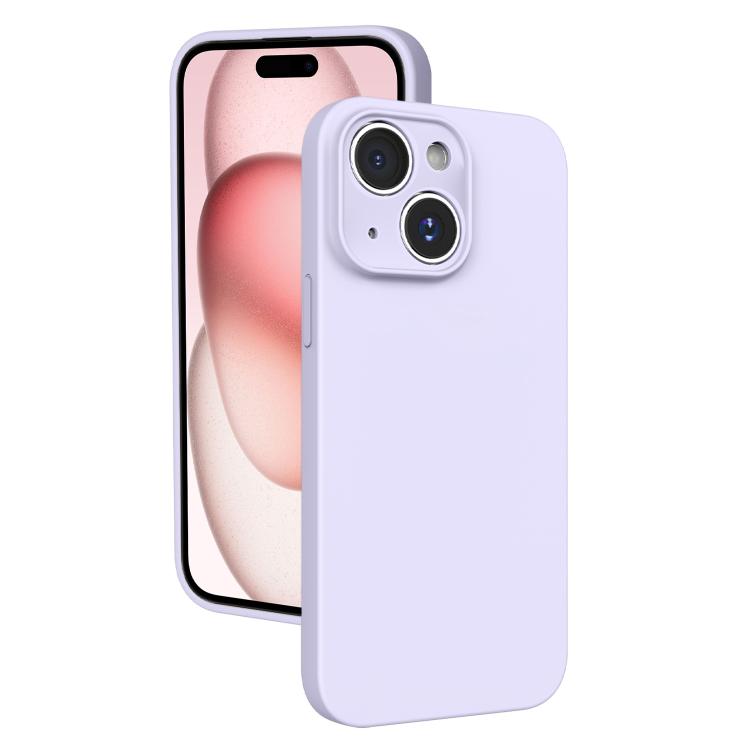 For iPhone 15 Fine Hole Liquid Silicone Phone Case