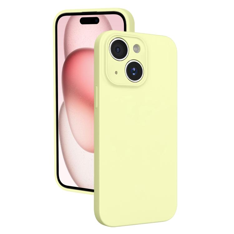 For iPhone 15 Fine Hole Liquid Silicone Phone Case
