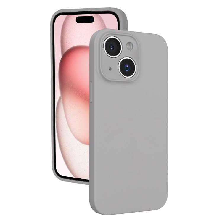 For iPhone 15 Fine Hole Liquid Silicone Phone Case