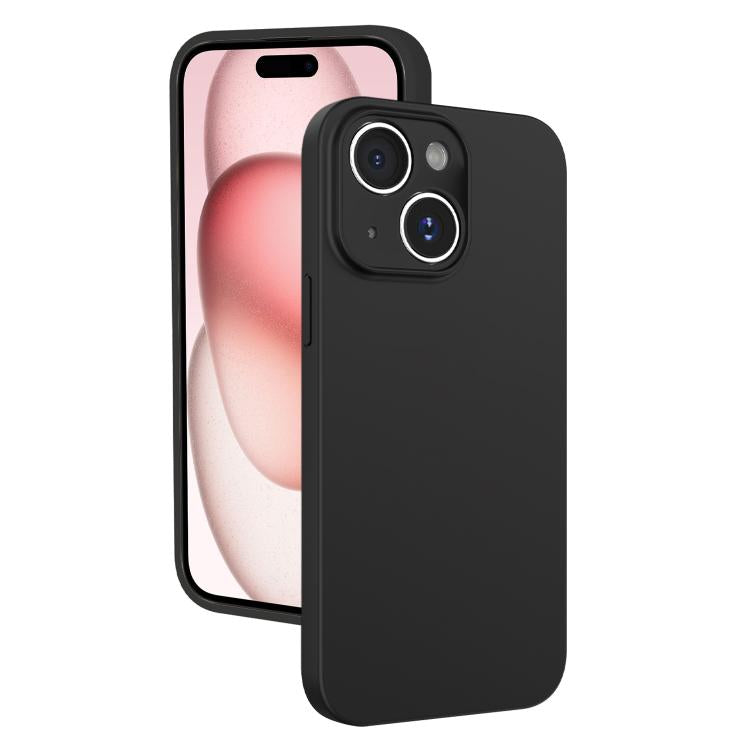 For iPhone 15 Fine Hole Liquid Silicone Phone Case