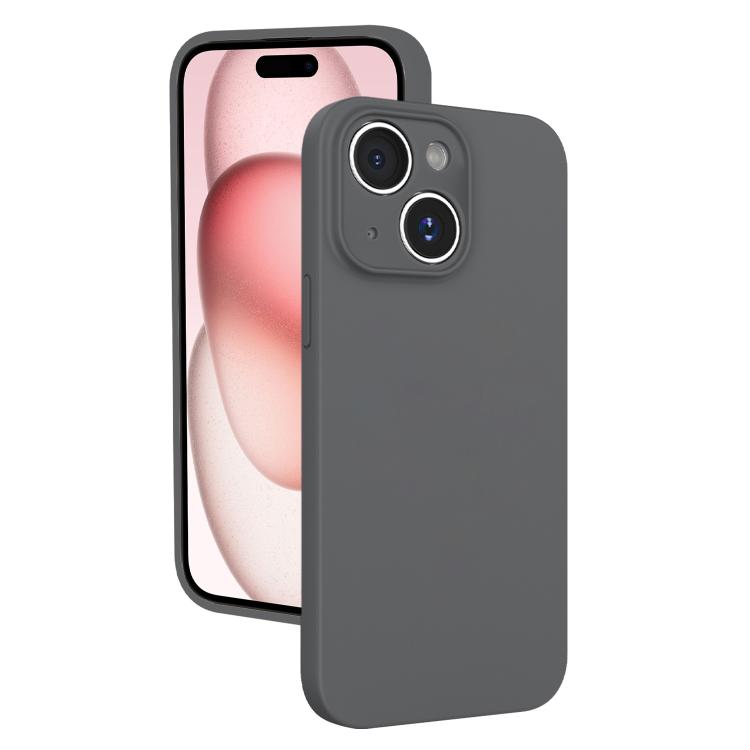 For iPhone 15 Fine Hole Liquid Silicone Phone Case