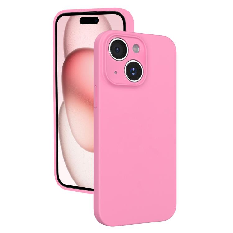 For iPhone 15 Fine Hole Liquid Silicone Phone Case