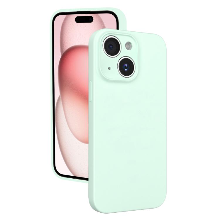 For iPhone 15 Fine Hole Liquid Silicone Phone Case