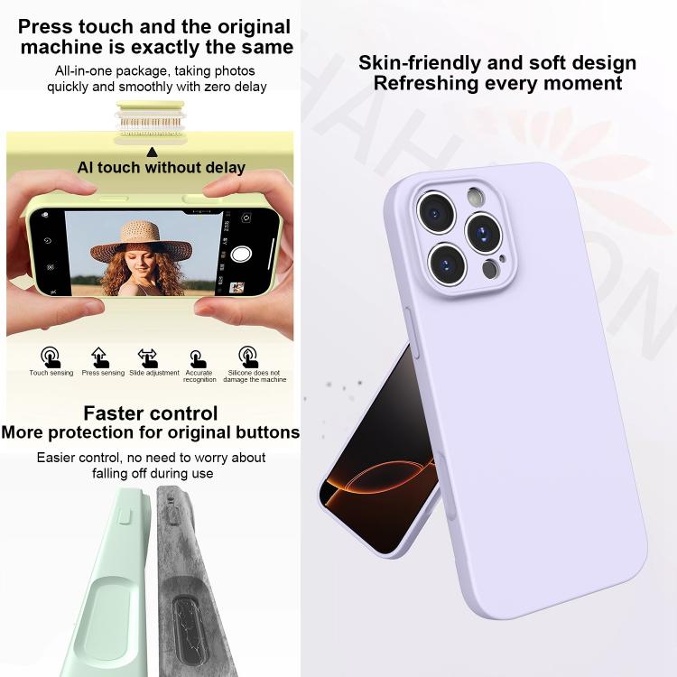 For iPhone 15 Pro Max Fine Hole Liquid Silicone Phone Case