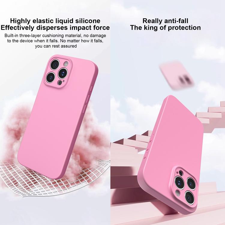 For iPhone 15 Pro Fine Hole Liquid Silicone Phone Case