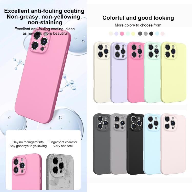 For iPhone 14 Fine Hole Liquid Silicone Phone Case
